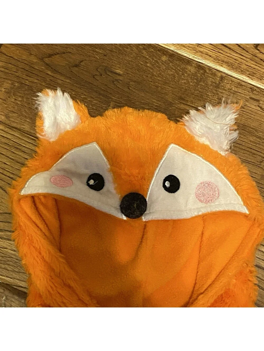 Dog Costume Orange Fox Hooded Size Large Halloween